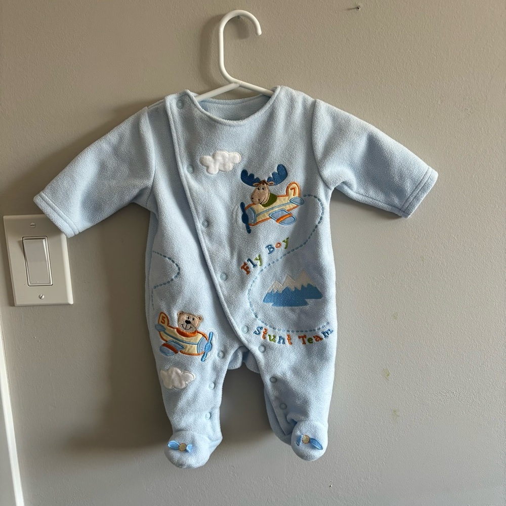 Buster brown baby fleece footie